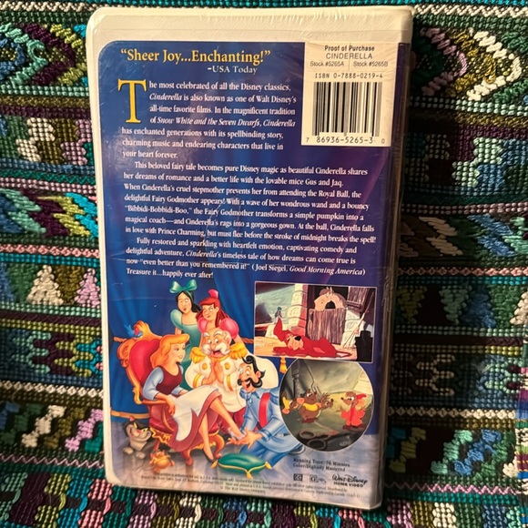 📼 CINDERELLA 👀 Walt Disney Masterpiece VHS in original factory seal. Unopened! - Picture 4 of 9